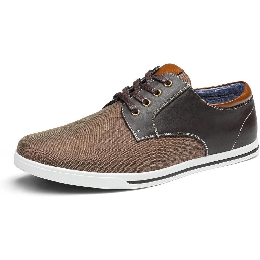 🆕Bruno Marc Men Dark/Brown Sneakers Canvas Synthetic Comfortable Casual Shoes